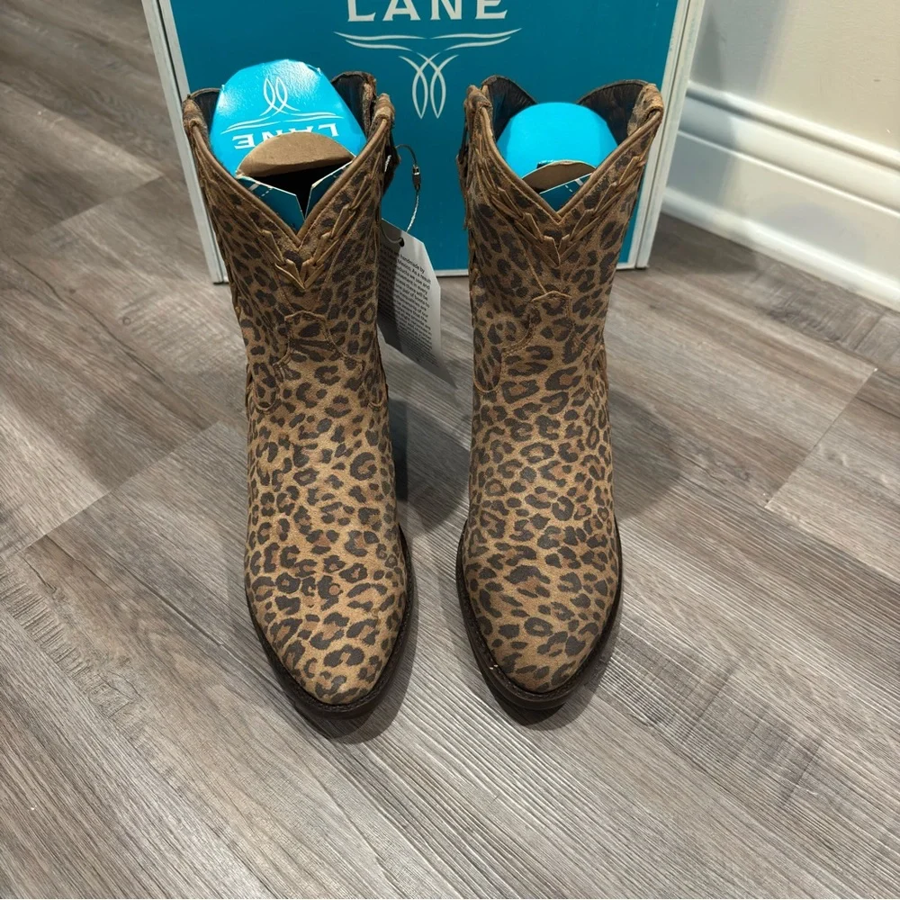 Lane Everyday Emma Leopard Suede Bootie Boots